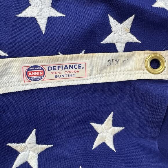 Vintage 1964 ANNIN Defiance U.S. Flag US Capitol Flown Signed Letter 3 x 5' - Picture 9 of 14